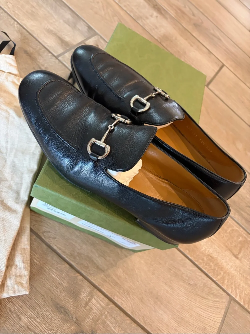 Gucci Horsebit loafers in black leather silver toned hardware Men’s 11.5 US